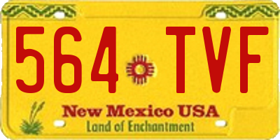 NM license plate 564TVF