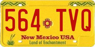 NM license plate 564TVQ