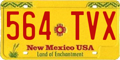 NM license plate 564TVX