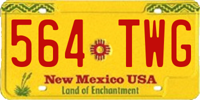 NM license plate 564TWG