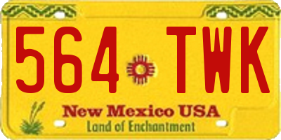 NM license plate 564TWK