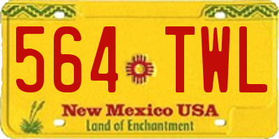NM license plate 564TWL