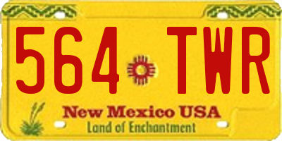 NM license plate 564TWR
