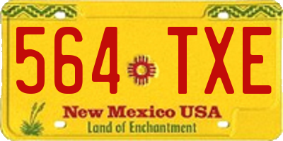 NM license plate 564TXE