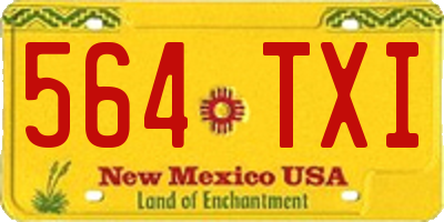 NM license plate 564TXI