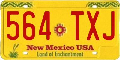 NM license plate 564TXJ
