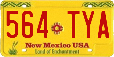 NM license plate 564TYA