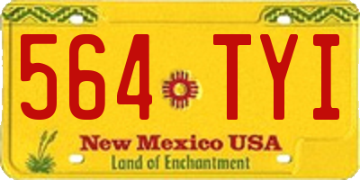 NM license plate 564TYI