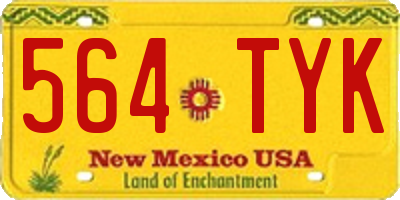 NM license plate 564TYK