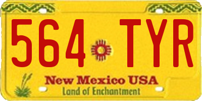 NM license plate 564TYR