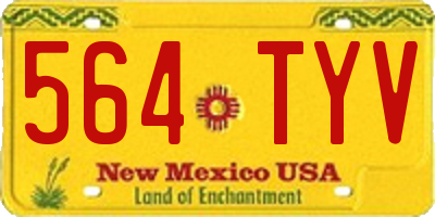 NM license plate 564TYV