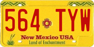NM license plate 564TYW