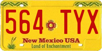 NM license plate 564TYX