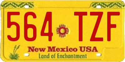 NM license plate 564TZF