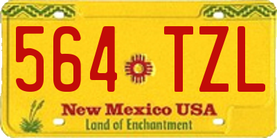 NM license plate 564TZL