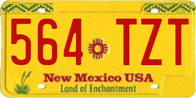 NM license plate 564TZT