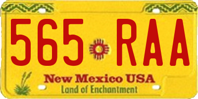 NM license plate 565RAA