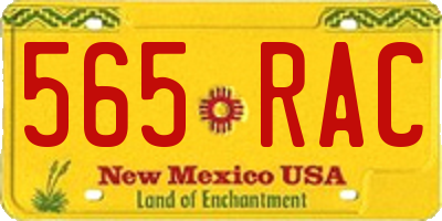 NM license plate 565RAC