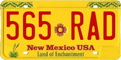 NM license plate 565RAD