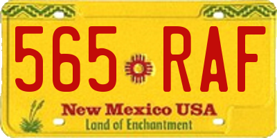 NM license plate 565RAF