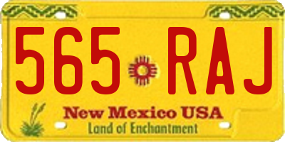 NM license plate 565RAJ