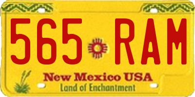 NM license plate 565RAM