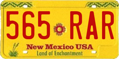 NM license plate 565RAR