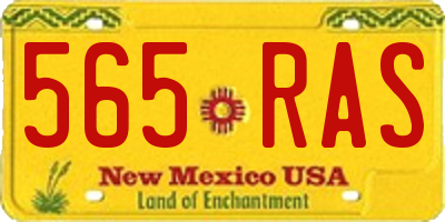 NM license plate 565RAS