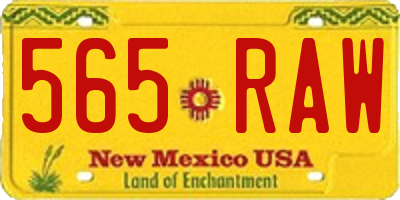 NM license plate 565RAW