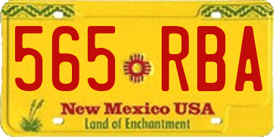 NM license plate 565RBA