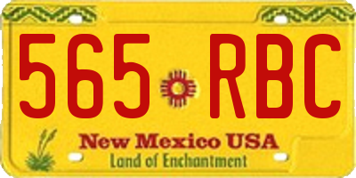 NM license plate 565RBC