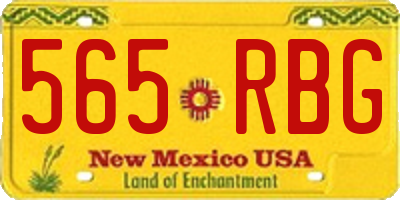 NM license plate 565RBG
