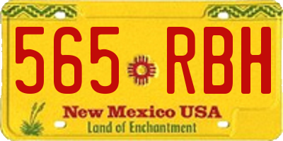 NM license plate 565RBH