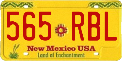 NM license plate 565RBL