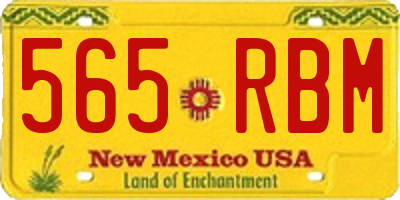 NM license plate 565RBM