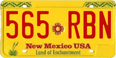 NM license plate 565RBN
