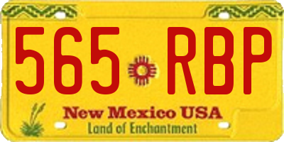 NM license plate 565RBP