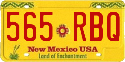 NM license plate 565RBQ