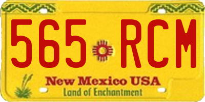 NM license plate 565RCM