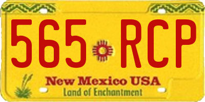 NM license plate 565RCP