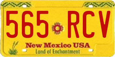 NM license plate 565RCV