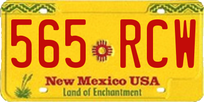 NM license plate 565RCW