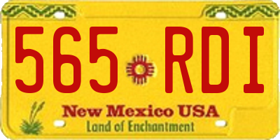 NM license plate 565RDI