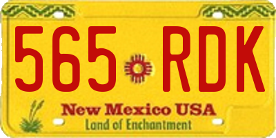 NM license plate 565RDK