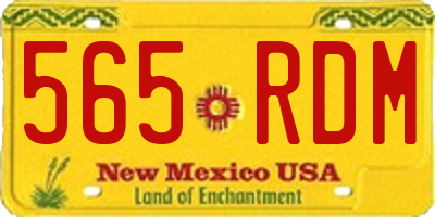 NM license plate 565RDM