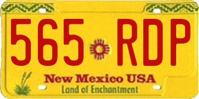 NM license plate 565RDP