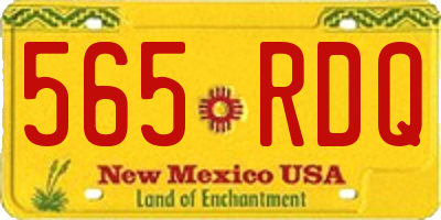 NM license plate 565RDQ