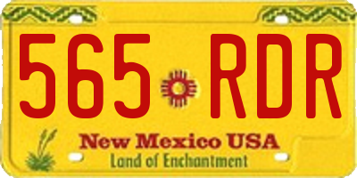 NM license plate 565RDR