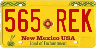 NM license plate 565REK