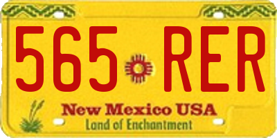 NM license plate 565RER